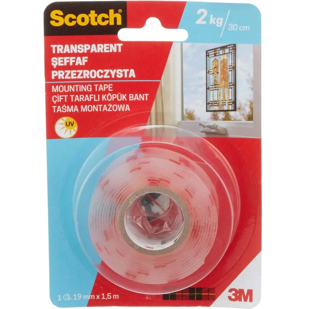 Scotch Şeffaf Montaj Bandı 19mmx1.5m (40041915)