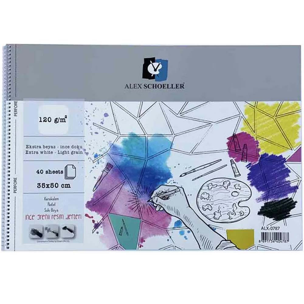 Alex Schoeller Resim Defteri 120gr 35x50cm 40 Yaprak