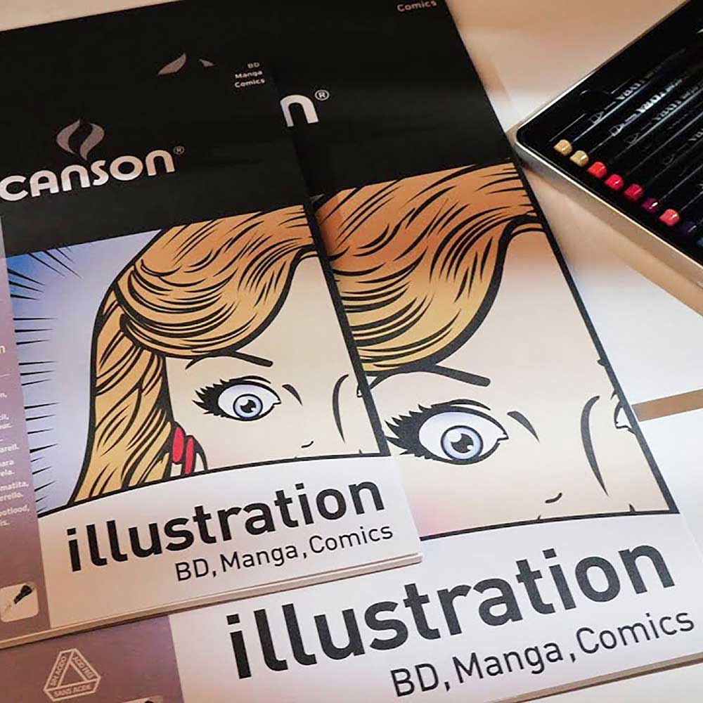 Canson Illustration Pad 250gr Çok Amaçlı Markör Blok 12 Sayfa A3 (29.7x42cm)