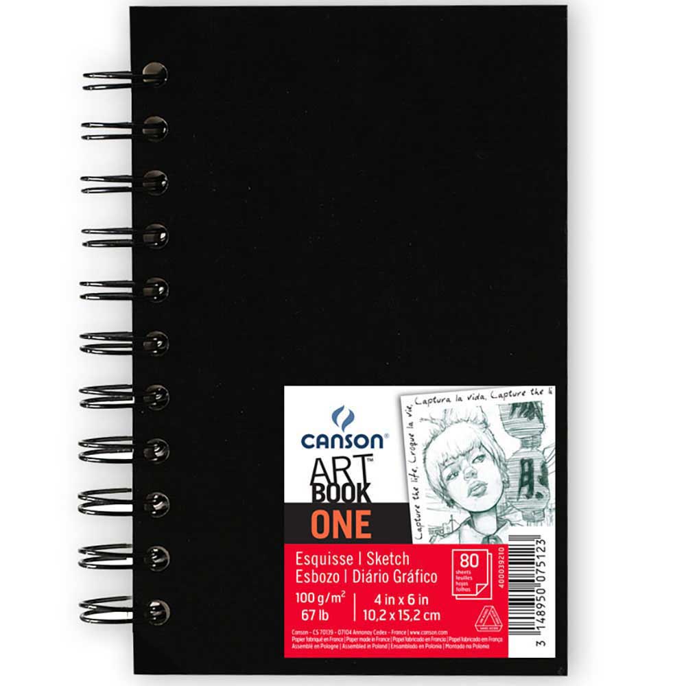 Canson One Art Book 100gr Spiralli Çizim Defteri 80 Sayfa 10.2x15.2cm (Sert Kapak)