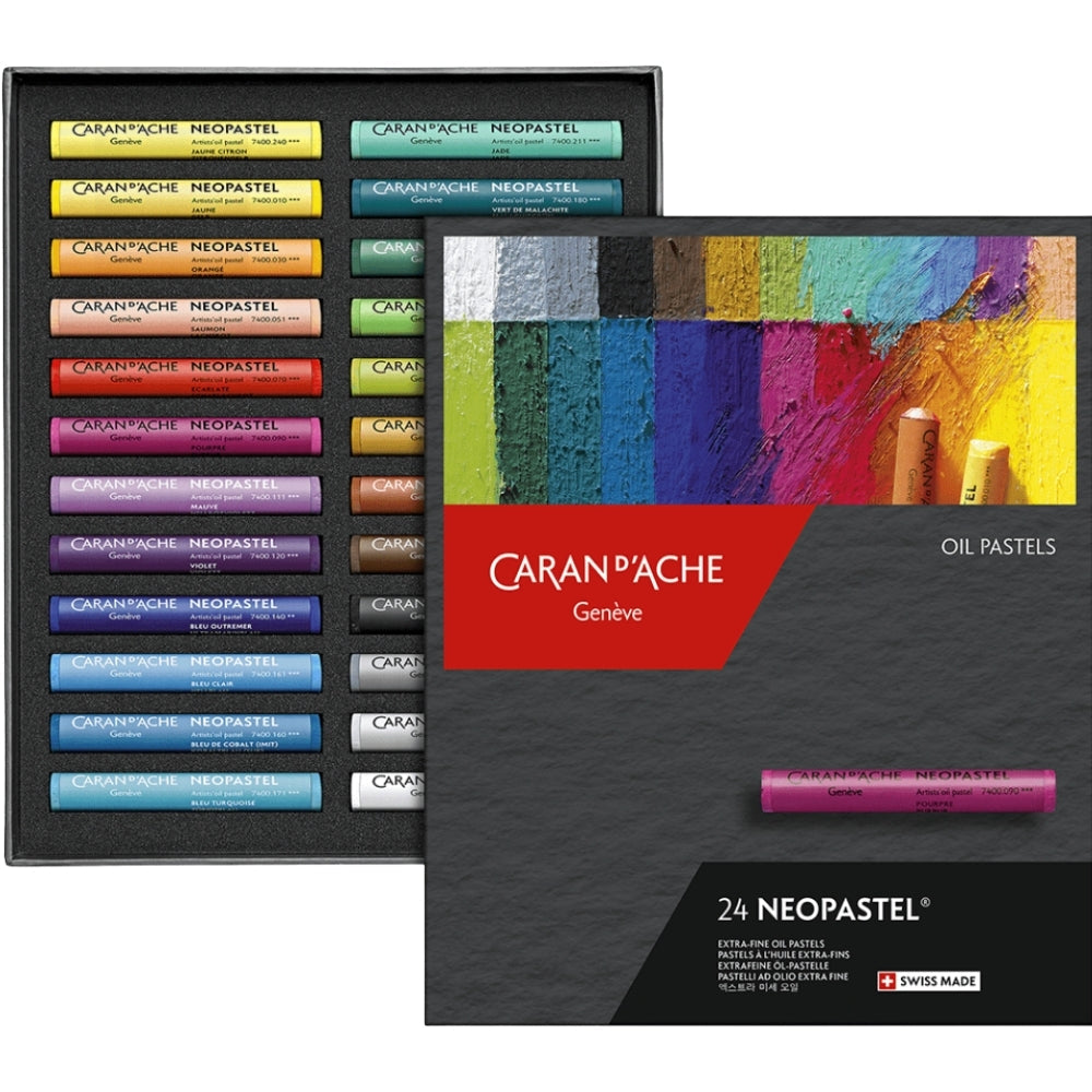 Caran d'Ache Neopastel Yağlı Pastel 24'lü Set | Colorbox