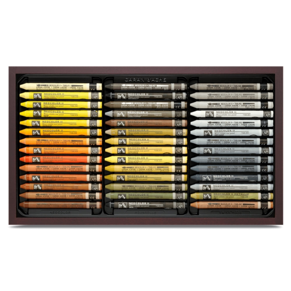 Caran d'Ache Neocolor II 84'lü Set (Ahşap Kutulu)