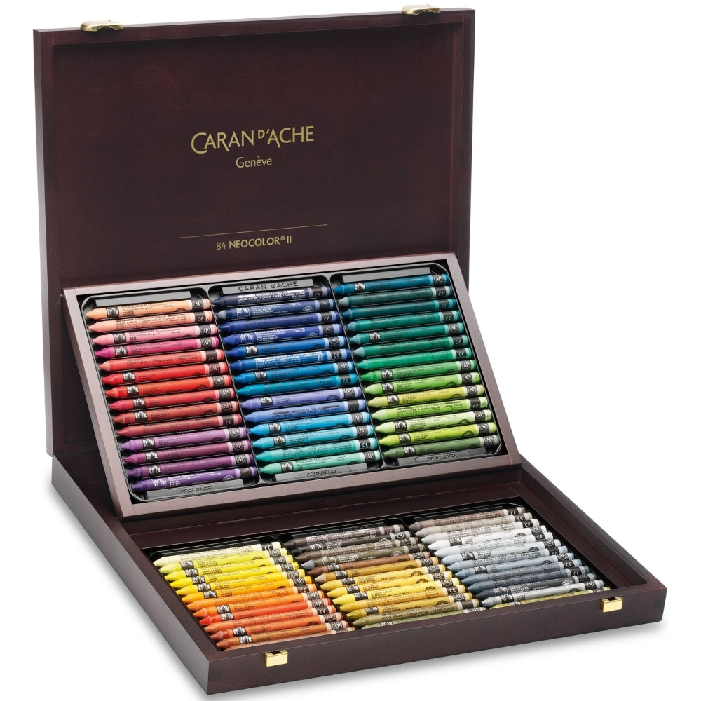 CARAN d'ACHE NEOCOLOR II 40色セット Caran d'Ache Neocolor II 84'lü Set (Ahşap Kutulu) – Colorbox