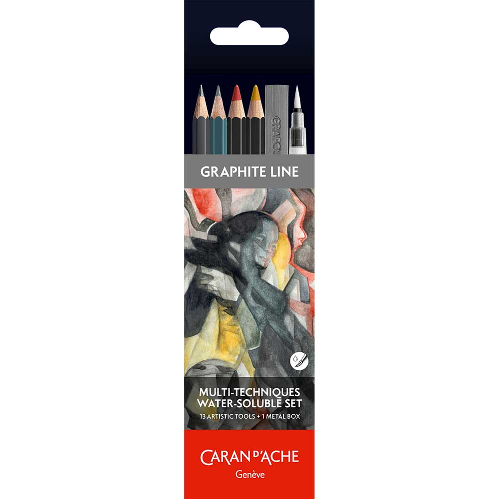 Caran d'Ache Graphite Line Multi-Techniques Water-Soluble Set 13+1