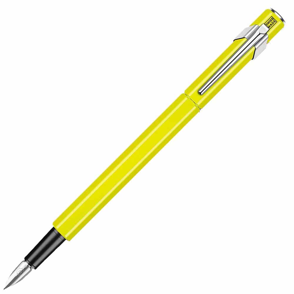 Caran d'Ache 849 Fountain Metal Dolma Kalem Yellow Fluo
