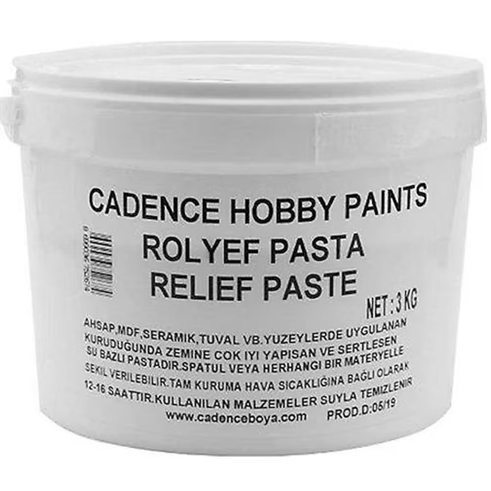 Cadence Klasik Rölyef Pasta Beyaz 3kg