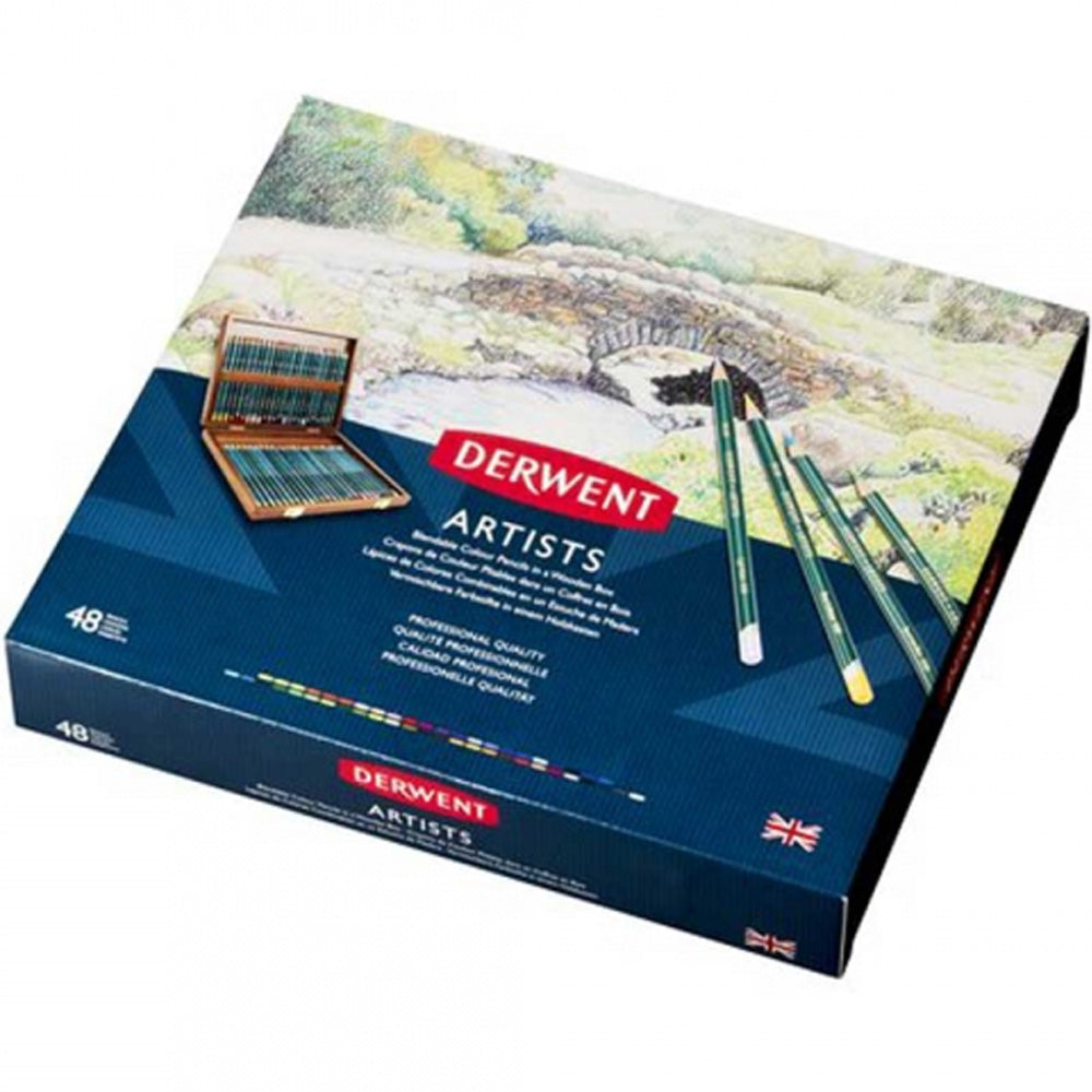 Derwent Artists Pencil 48'li Ahşap Kutu (Kuru Boya Kalemi)