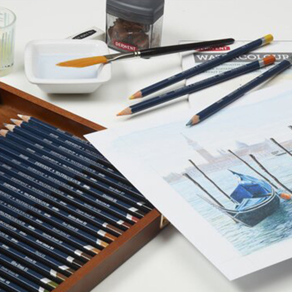 Derwent Watercolour Pencil 24'lü Teneke Kutu (Sulu Boya Kalemi)
