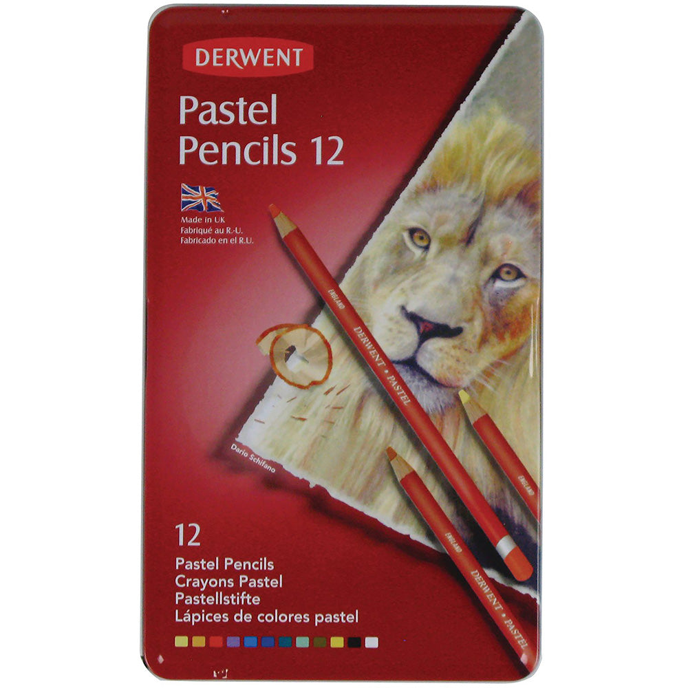 Derwent Pastel Pencil 12'li Teneke Kutu (Pastel Kalem)