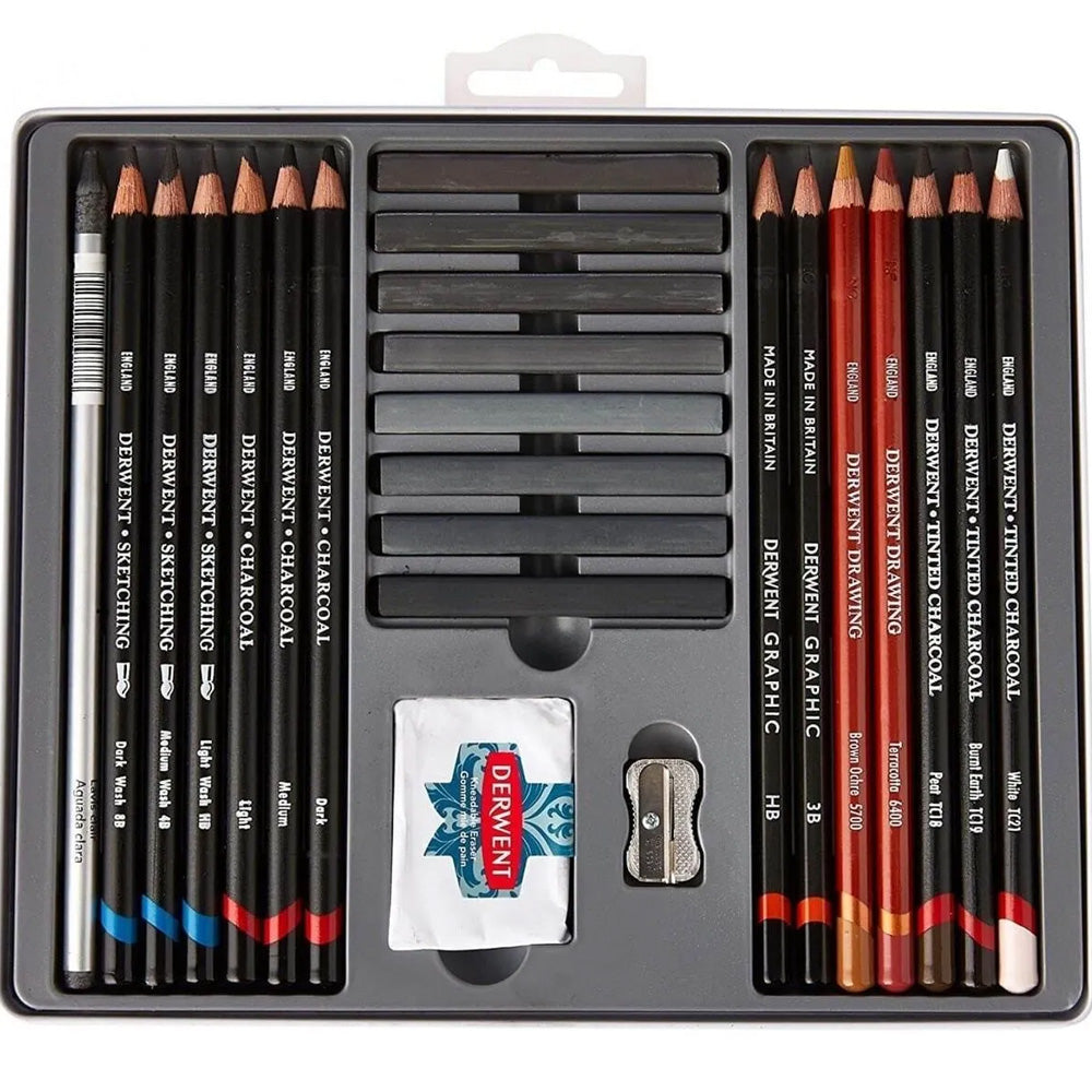Derwent Sketching Collection 24'lü Teneke Kutu
