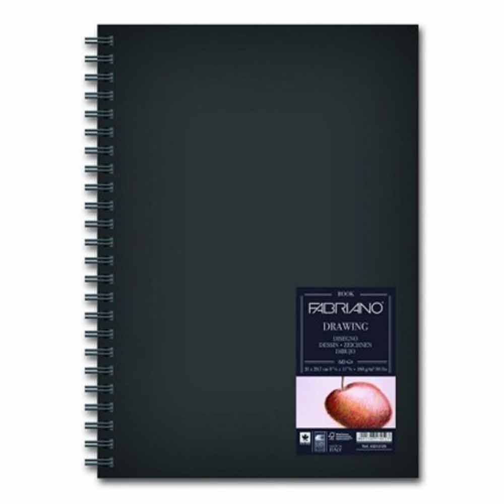 Fabriano Drawing Book Natural Grain 160gr Portrait Spiralli Çizim Blok 60 Sayfa A5 (14.8x21cm)