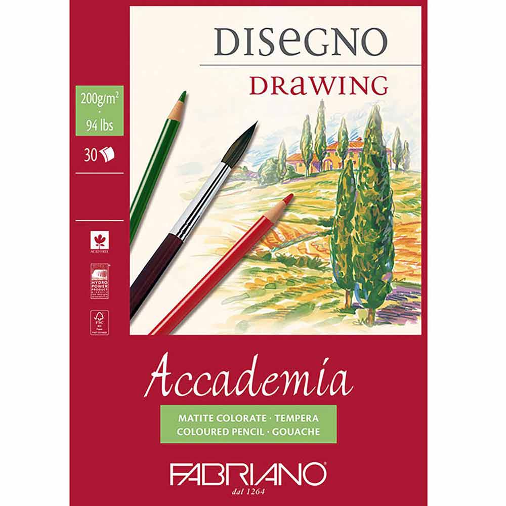 Fabriano Accademia Disegno 200gr Çizim Blok 30 Sayfa A2 (42x59.4cm)