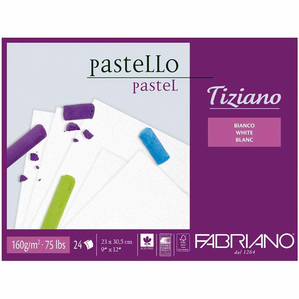 Fabriano Tiziano 160gr Bianco (Beyaz) Pastel Blok 24 Sayfa 23x30.5cm