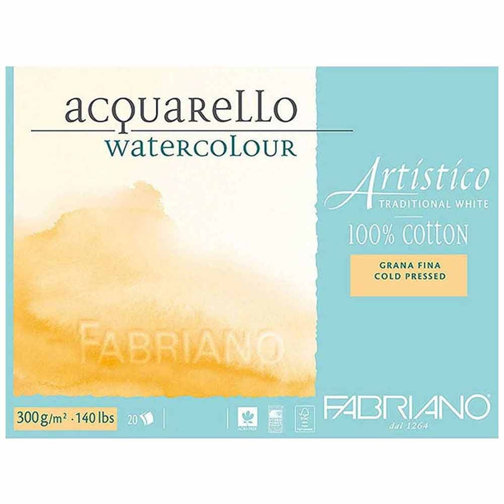 Fabriano Artistico Traditional White Cold Pressed 300gr Suluboya Blok 20 Sayfa 26x36cm
