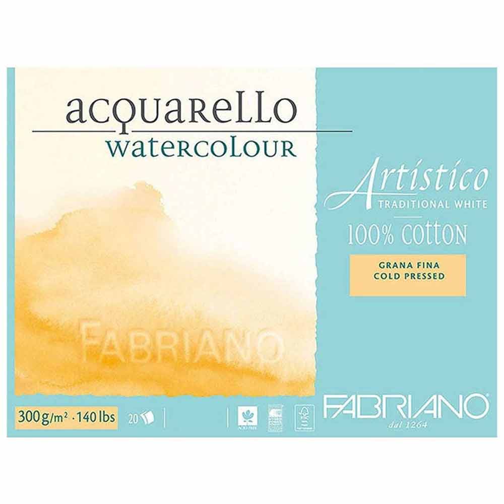 Fabriano Artistico Traditional White Cold Pressed 300gr Suluboya Blok 20 Sayfa 31x41cm