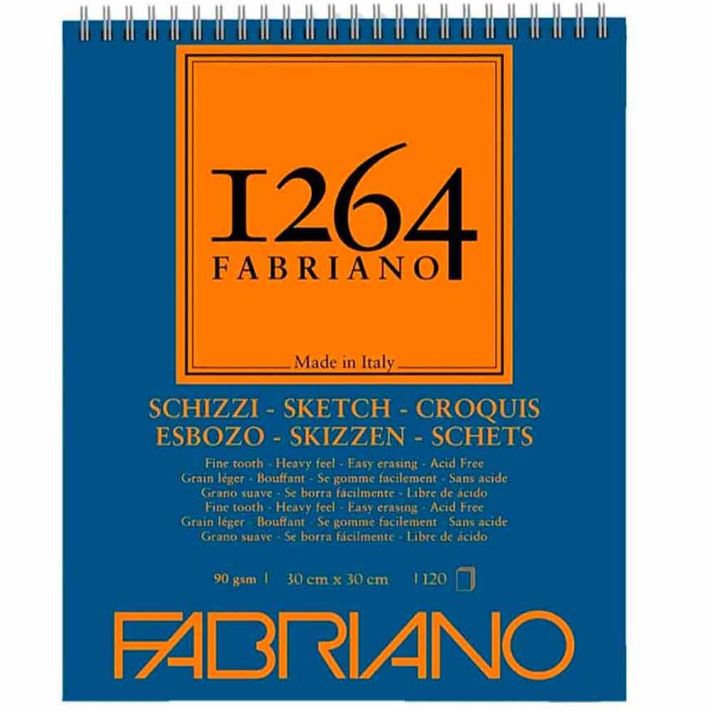 Fabriano 1264 Sketch Eskiz Defteri 90gr 120 Sayfa 30x30cm