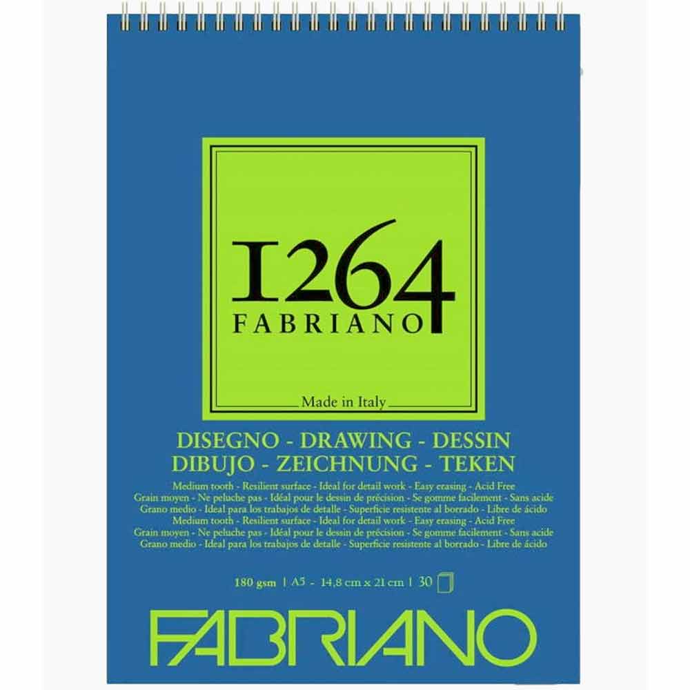Fabriano 1264 Drawing Paper Spiralli Defter 180gr 30 Sayfa A5 (14.8x21cm)