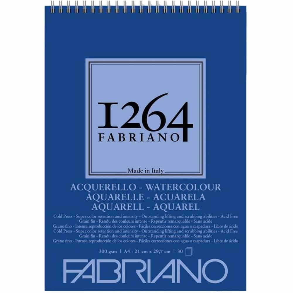 Fabriano 1264 Watercolour Suluboya Defteri 300gr 30 Sayfa A4 (21x29.7cm)