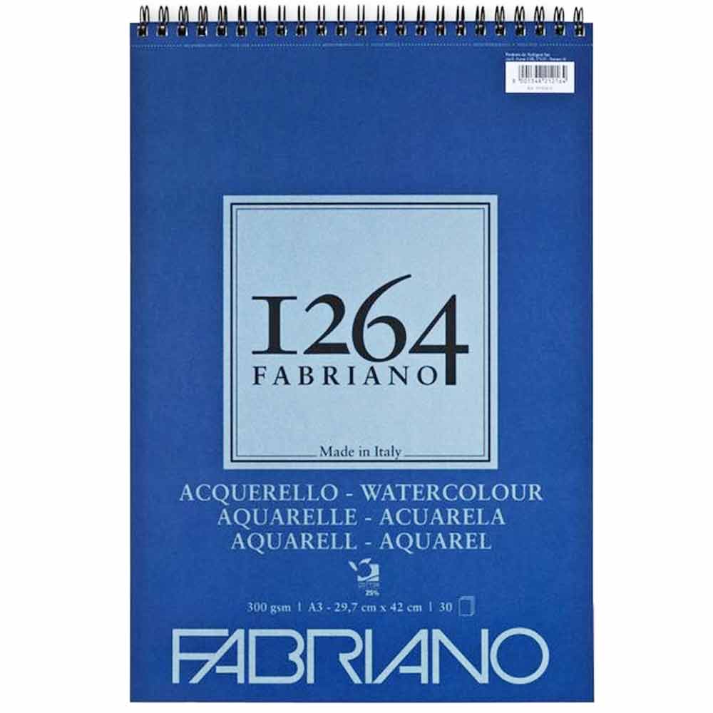 Fabriano 1264 Watercolour Suluboya Defteri 300gr 30 Sayfa A3 (29.7x42cm)