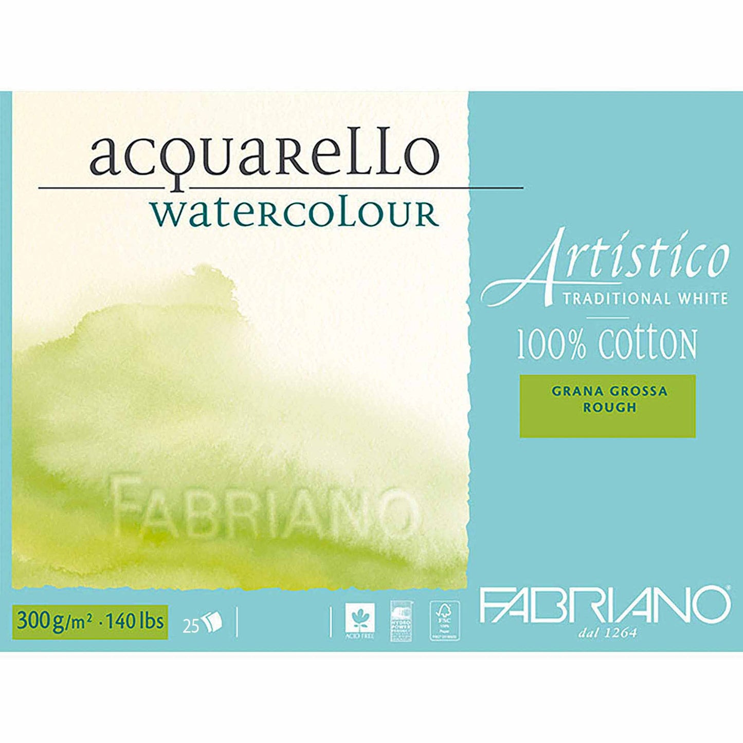 Fabriano Artistico Traditional White Rough 300gr Suluboya Blok 25 Sayfa 12.5x18cm