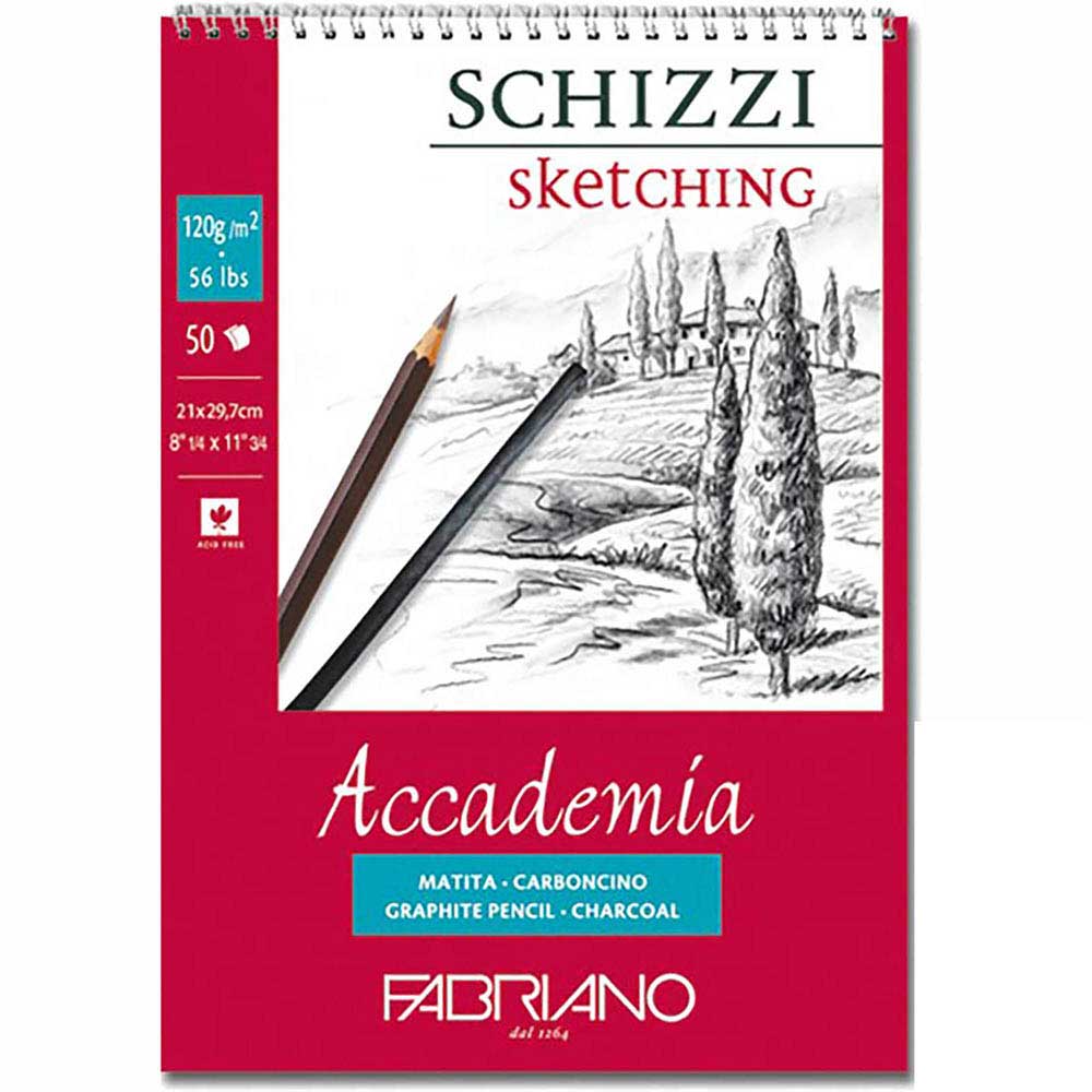 Fabriano Accademia Schizzi 120gr Spiralli Sketch Çizim Blok 50 Sayfa A4 (21x29.7cm)