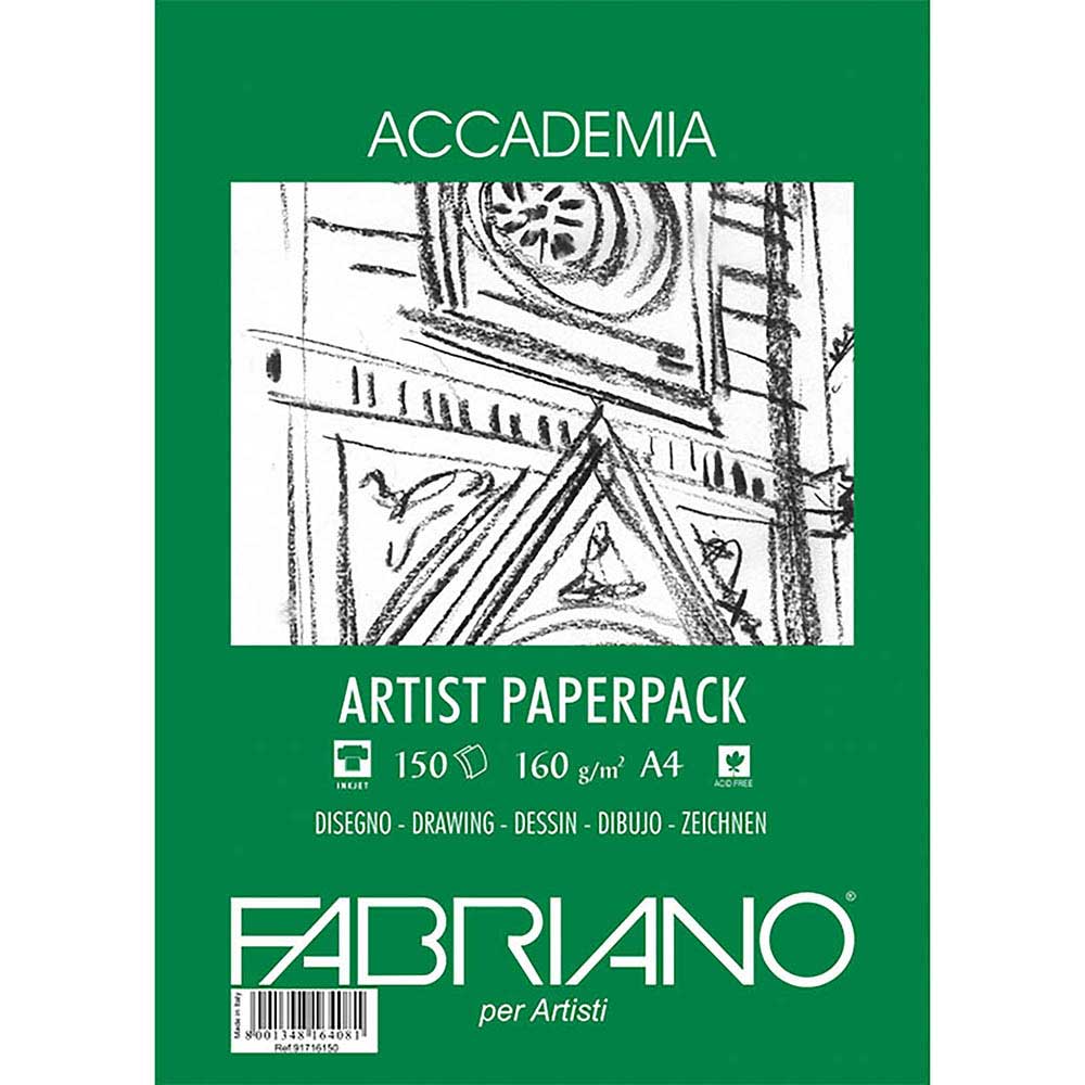 Fabriano Accademia Artists Paperpack Natural Grain 160gr A4 (21x29.7cm) 150 Sayfa