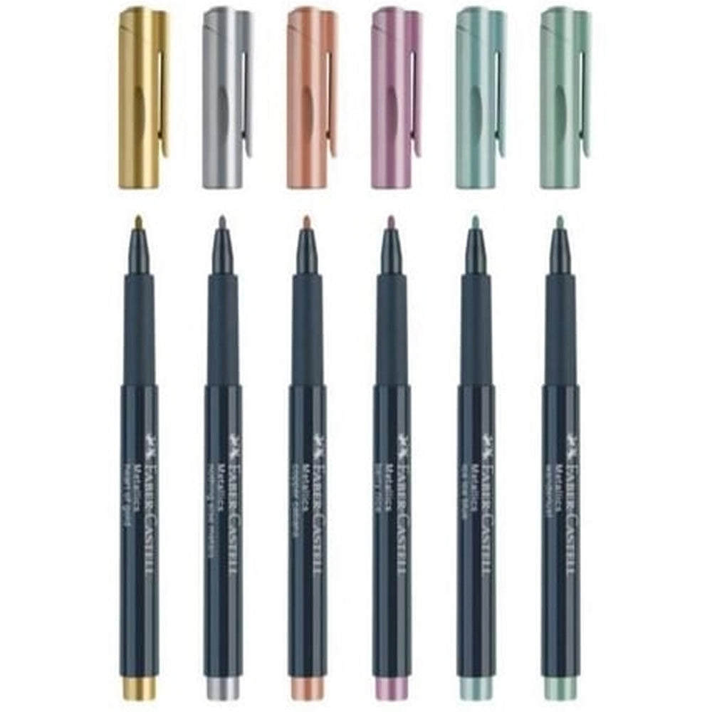 Faber Castell Metalik Markör 6'lı