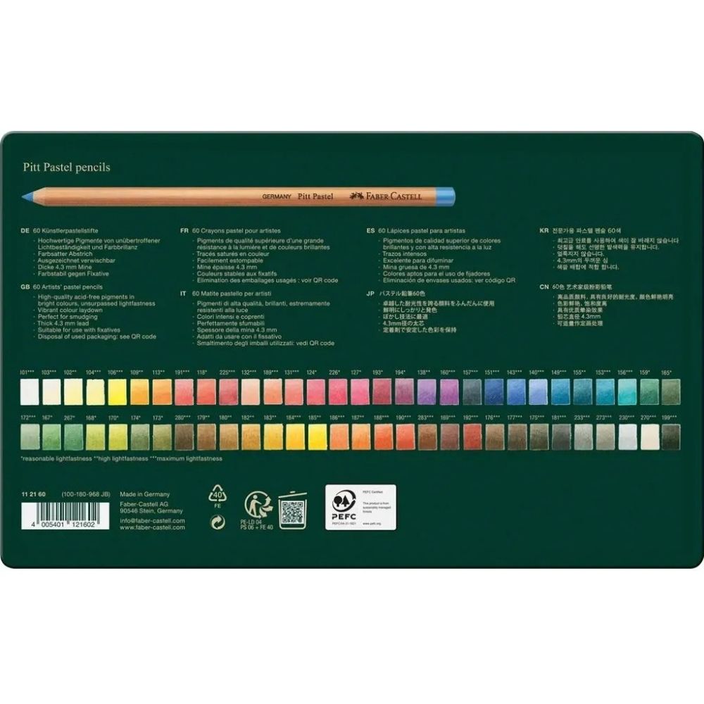 Faber Castell Pitt Pastel Pencils 60'lı Metal Kutu