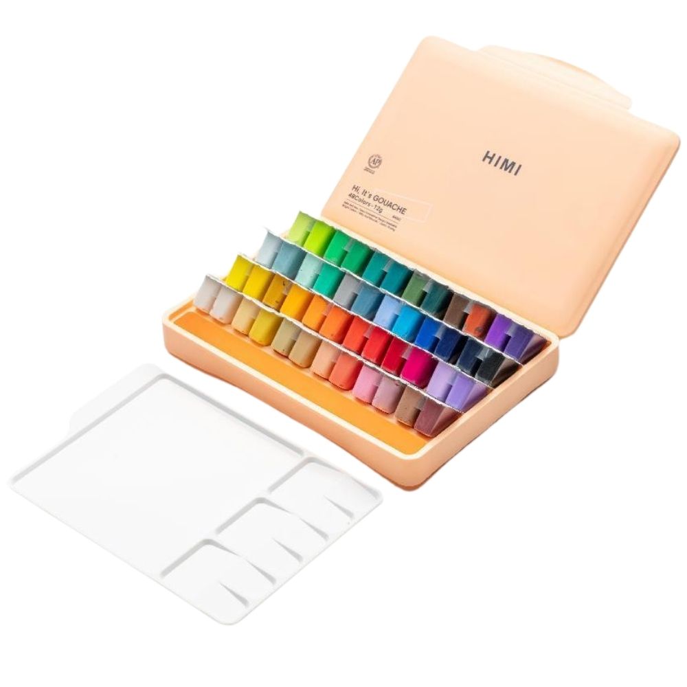 HIMI Twin Cup Gouache Set 48'li (Peach Fuzz Case Edition)