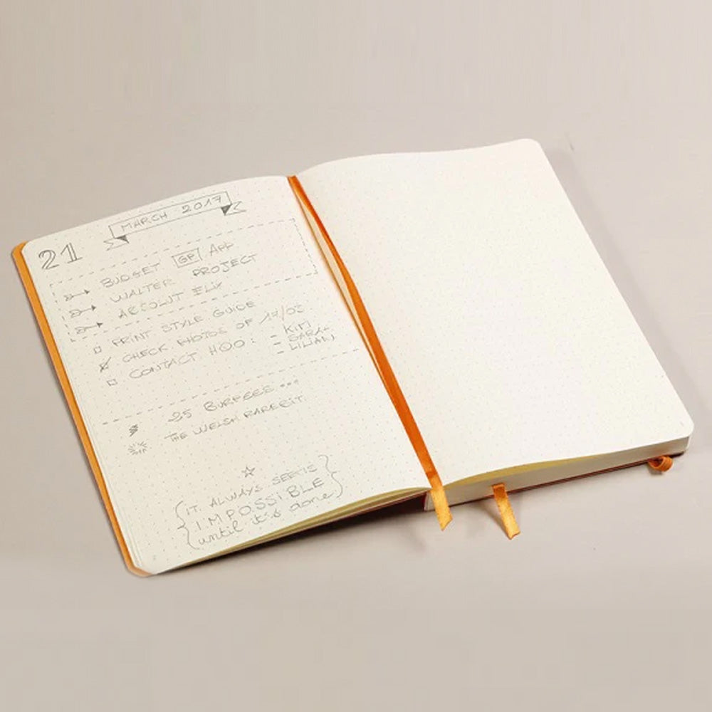 Rhodia Rhodiarama Kişisel Dot Ajanda A5 (148x210mm) Silver 120 Sayfa Numaralı