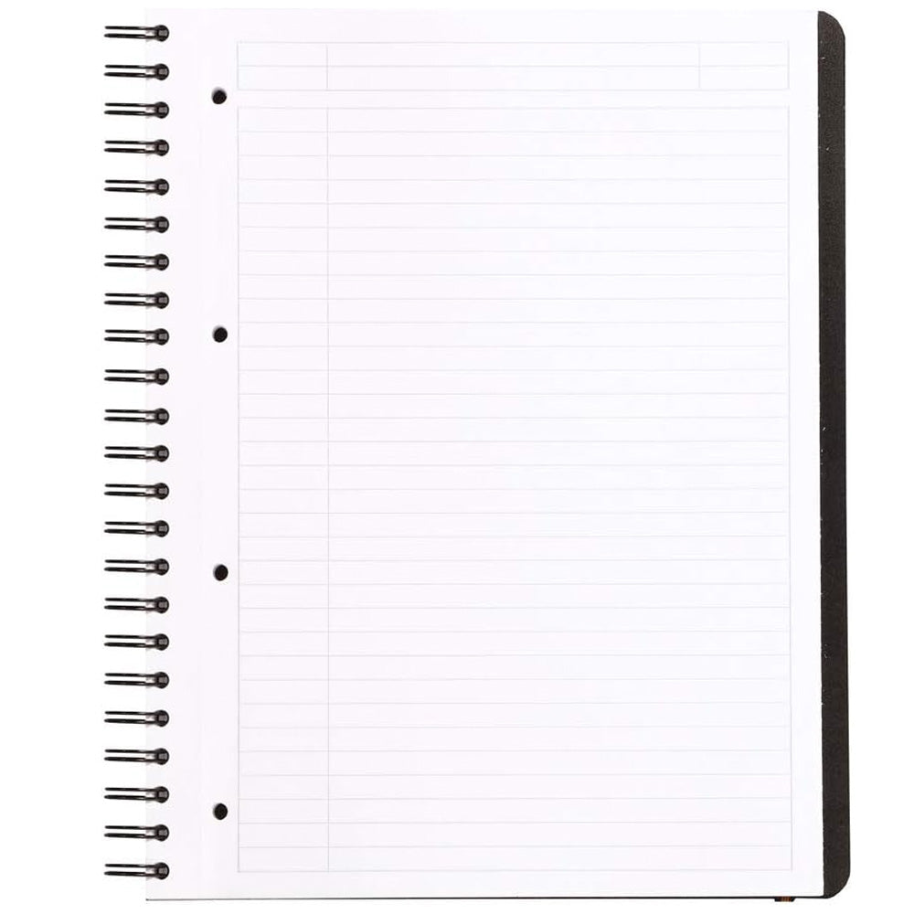 Rhodia Active Spiralli 4 Delikli Çizgili Defter 90gr A4+(225x297mm) 80Yaprak Siyah Kapak