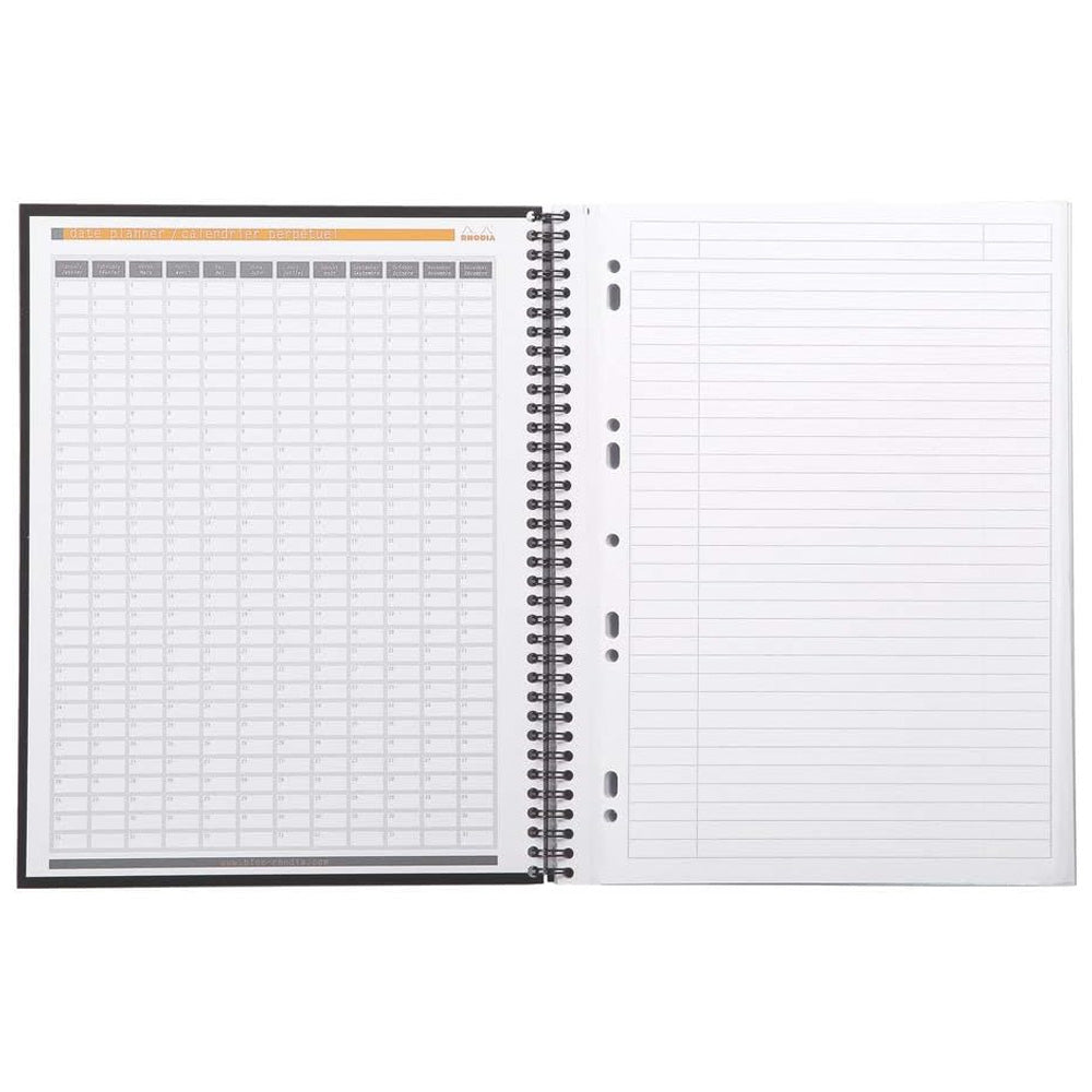 Rhodia Active Spiralli Cetvelli Çizgili Defter 90gr A4+(225x297mm) 80 Yaprak Siyah Kapak