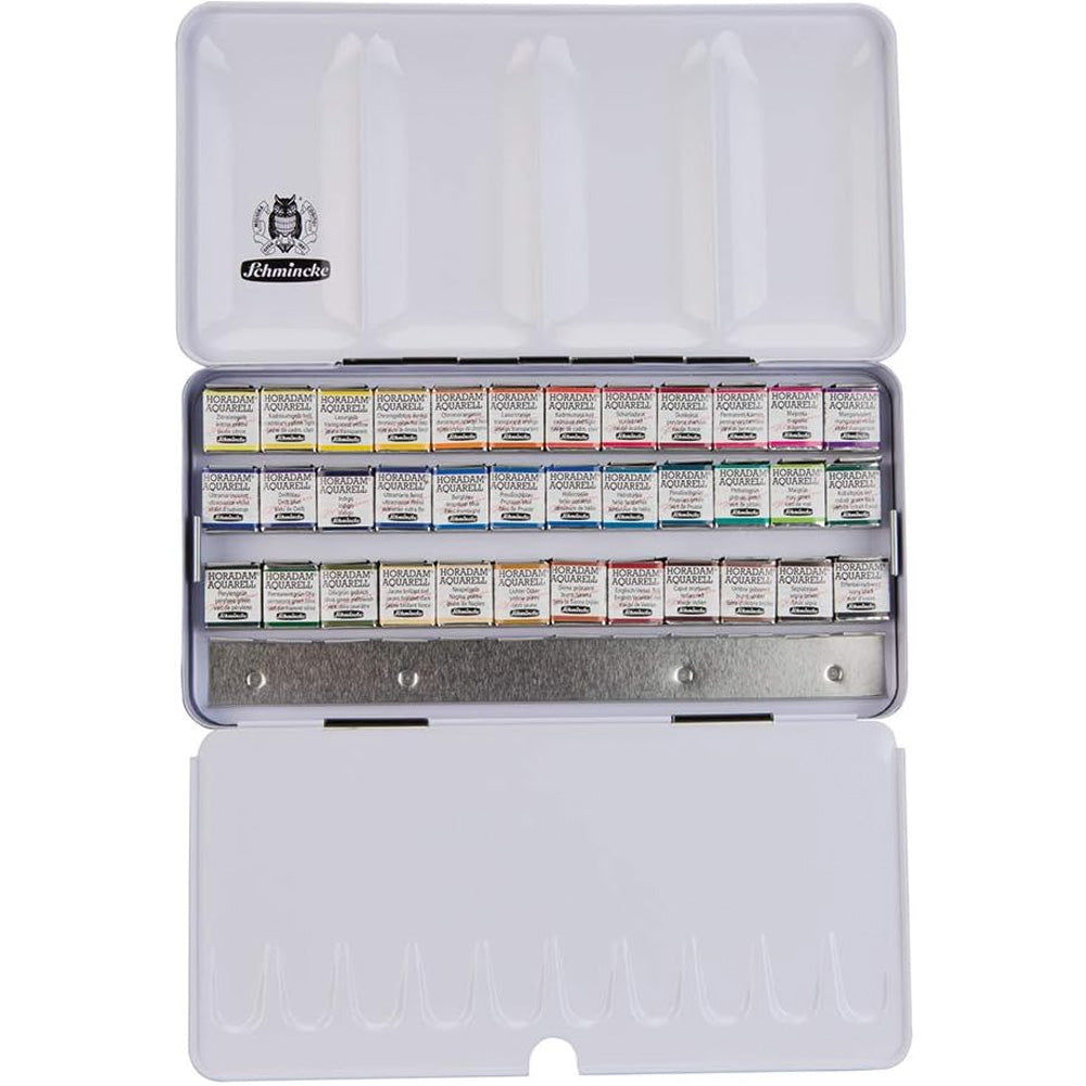 Schmincke Horadam Aquarell 36'lı Metal Set (Yarım Tablet)