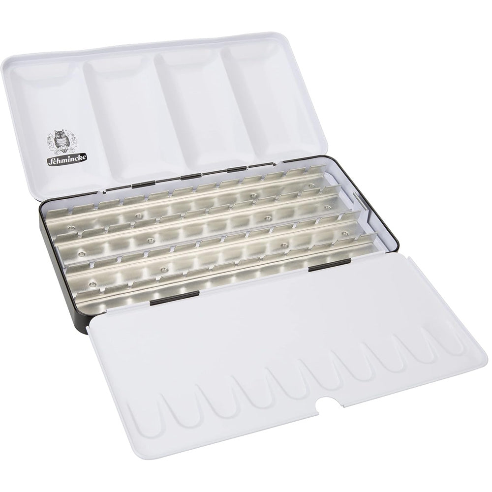 Schmincke Boş Metal Sulu Boya Tablet Kutusu 24xTam Tablet - 48xYarım Tablet