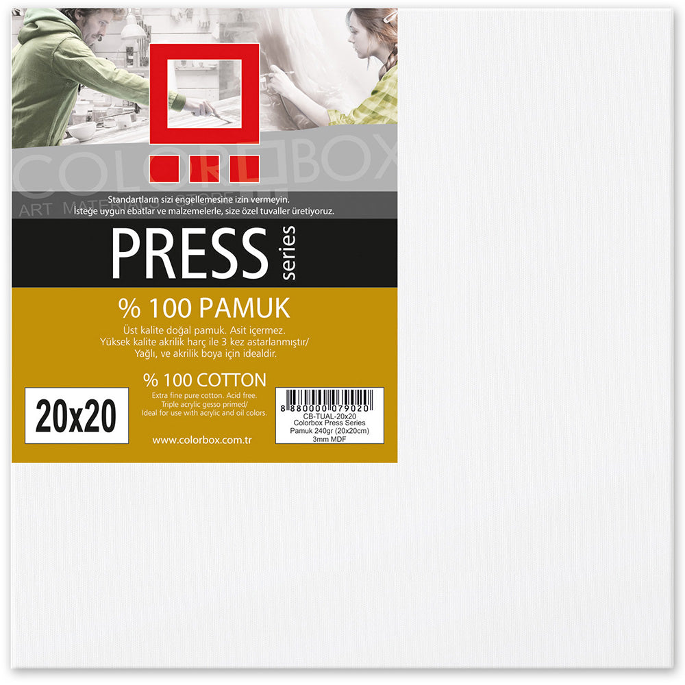 Colorbox Press Series Pamuk Tuval 3mm 20x20cm
