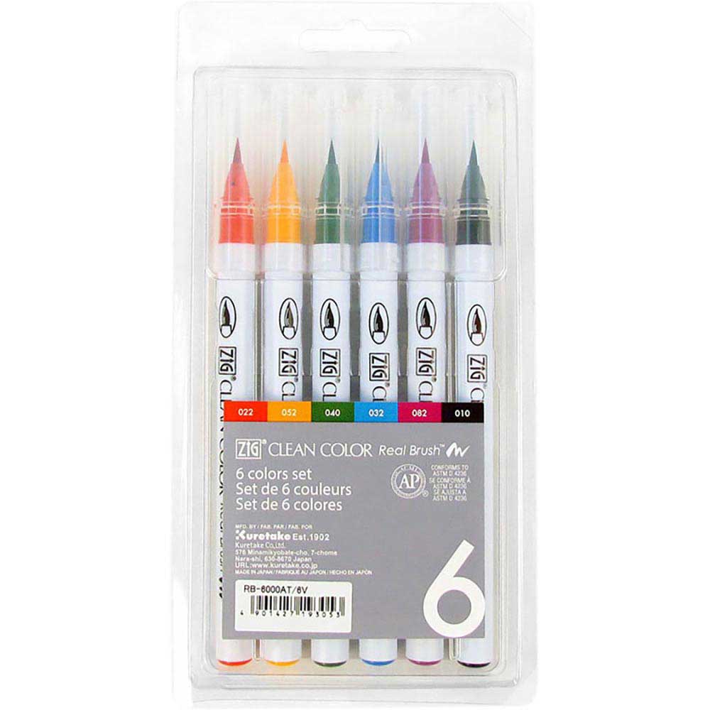 Zig Rb-6000At Clean Color Real Brush 6'lı Set