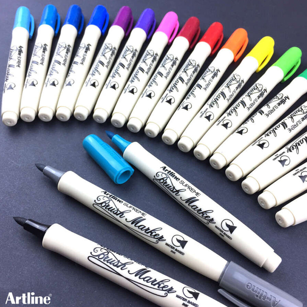 Artline Supreme Brush Marker Esnek Fırça Uçlu Kalem Parlak Mavi