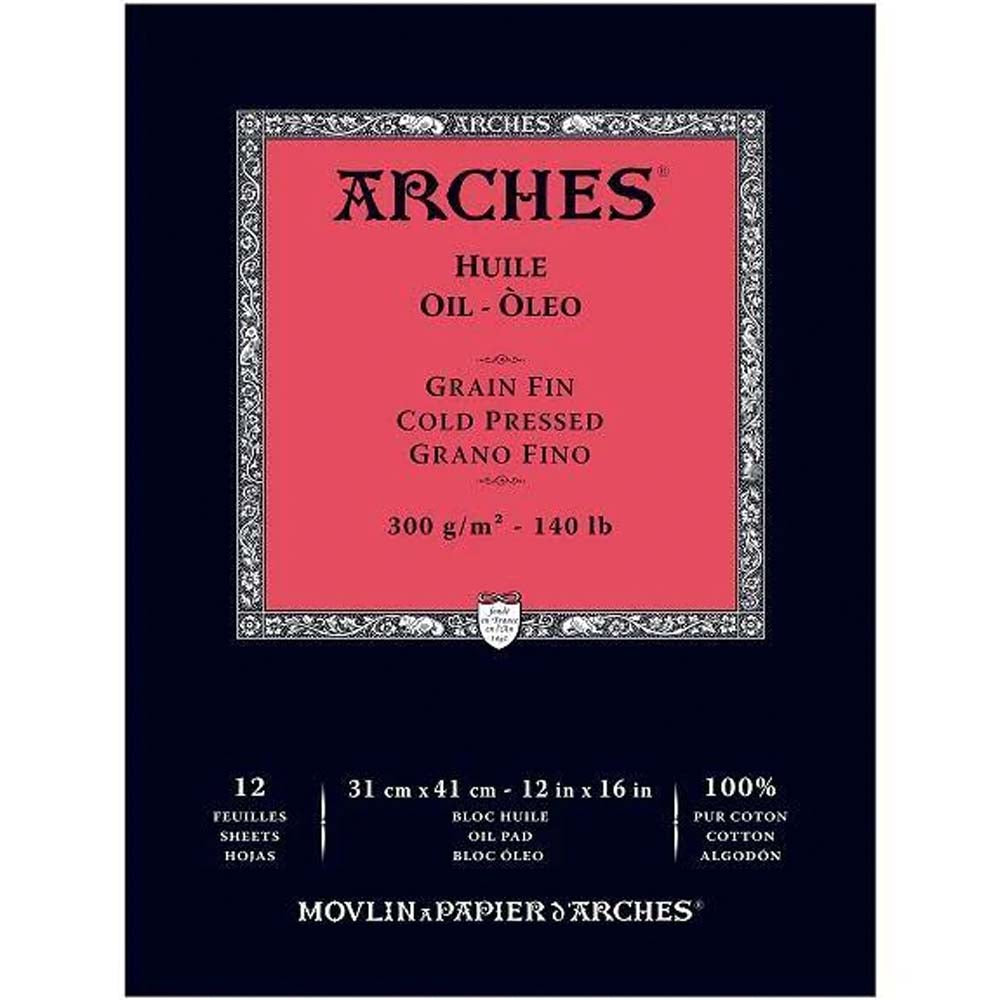 Arches Oil Colour Pad Cold Pressed 300 gr 31x41cm 12 Sayfa