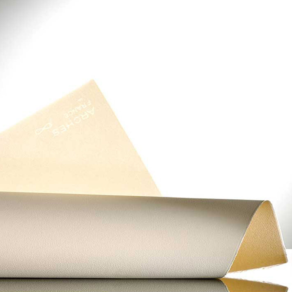 Ingres d'Arches MBM Natural White 130gr 50x65cm Laid Text-%75 Cotton-Pastel