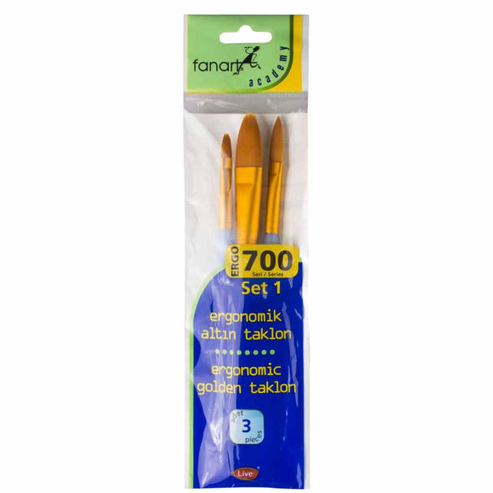 Fanart Academy ERGO 700 Seri Fırça Seti 1 (3lü)