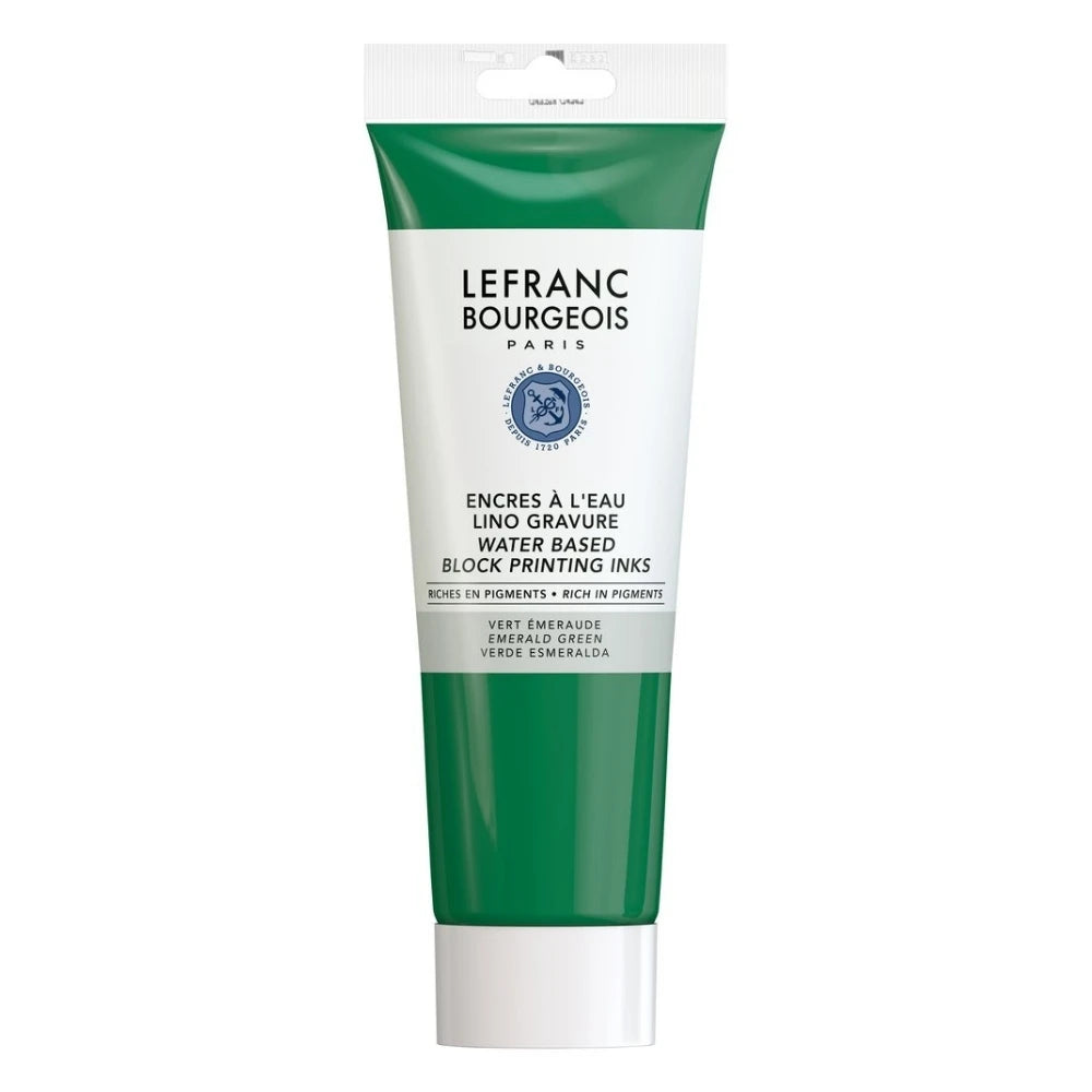 Lefranc Bourgeois Su Bazlı Linolyum Baskı Boyası 250ml Emerald Green 529