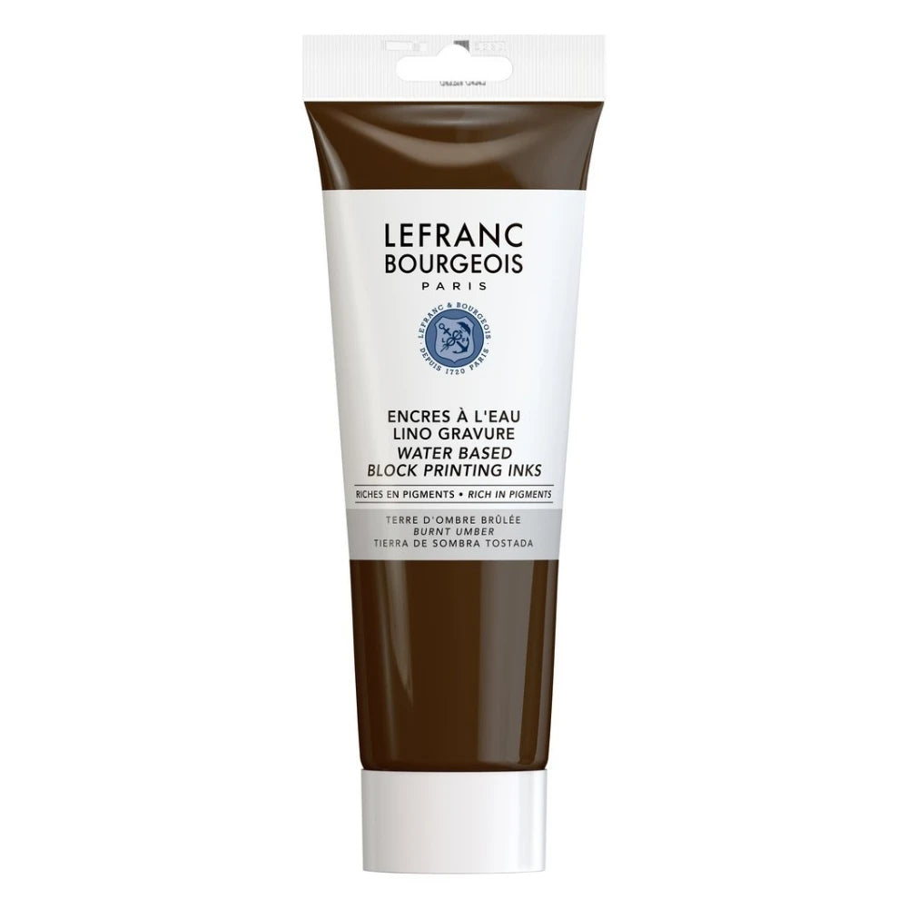 Lefranc Bourgeois Su Bazlı Linolyum Baskı Boyası 250ml Burnt Umber 477