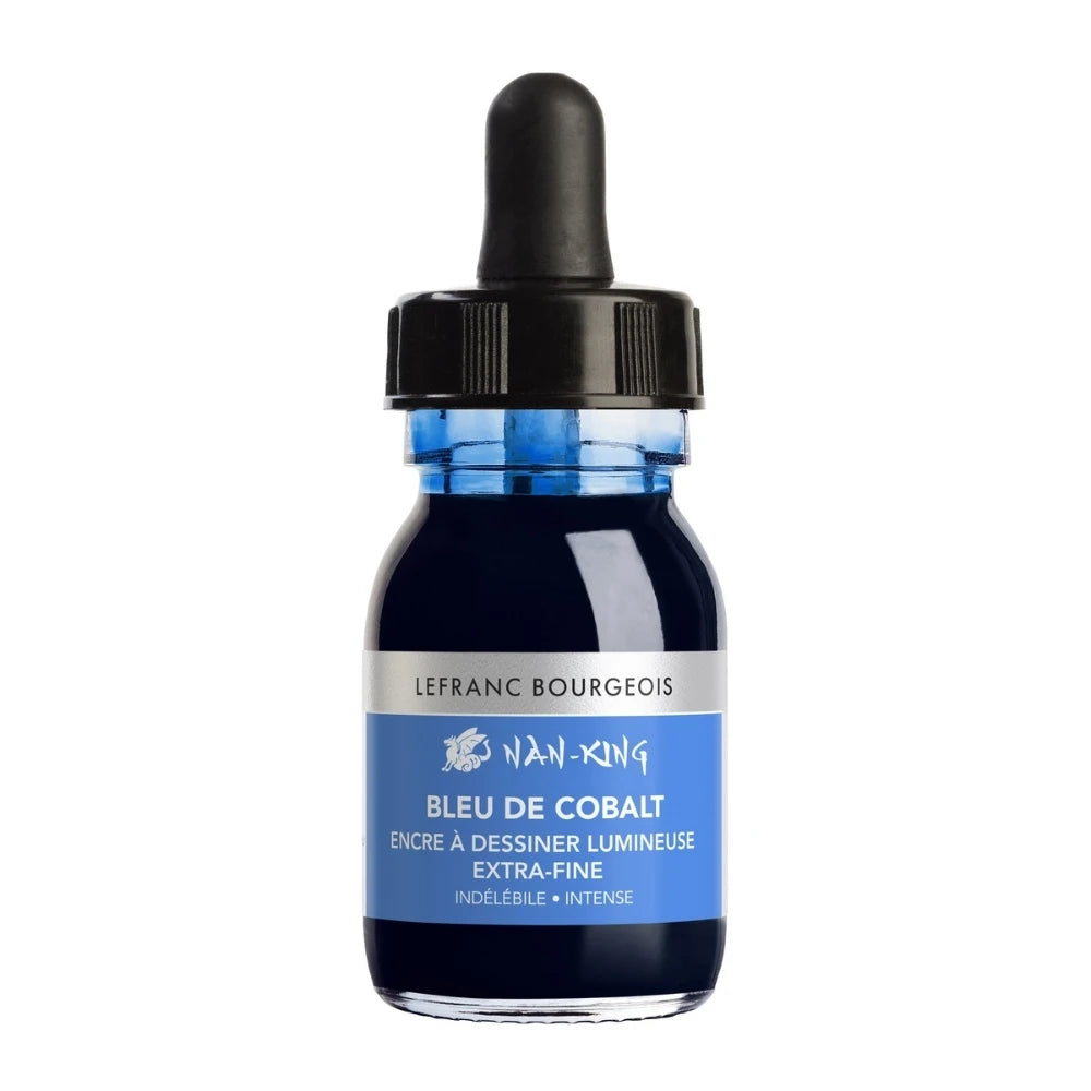 Lefranc Bourgeois Nan-King Çizim Mürekkebi 30ml Cobalt Blue 030