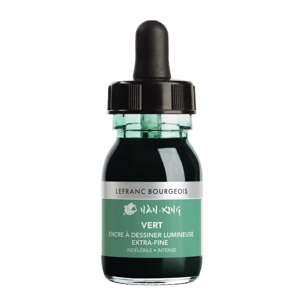 Lefranc Bourgeois Nan-King Çizim Mürekkebi 30ml Green 501