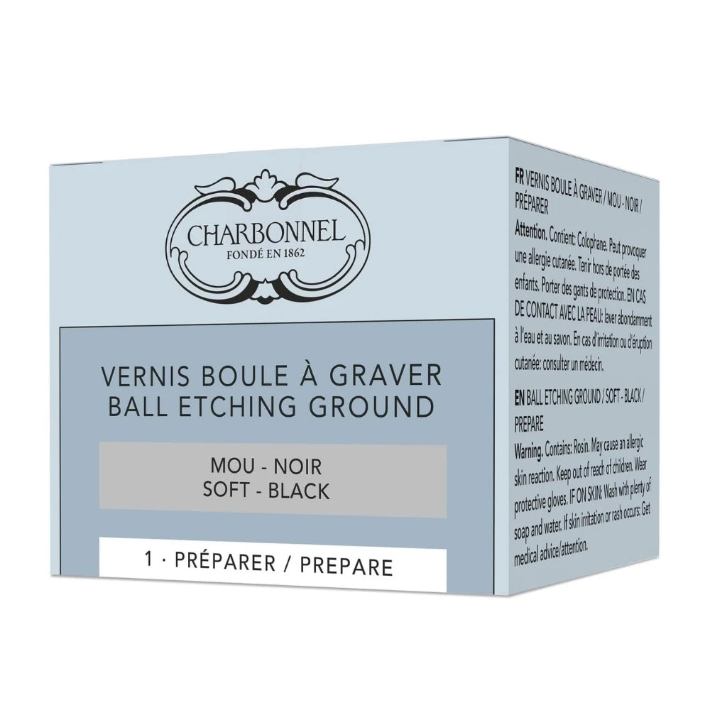 Lefranc Bourgeois Charbonnel Gravür Zemin Topu Siyah Yumuşak