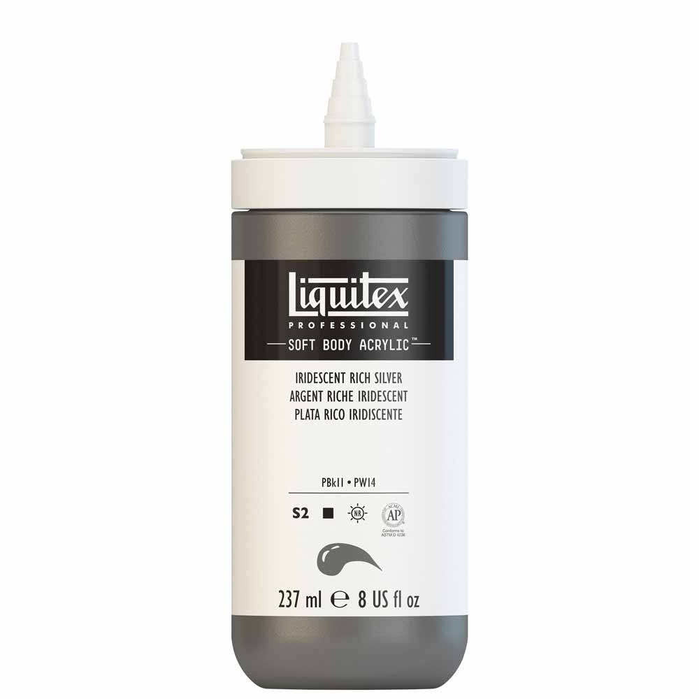 Liquitex Professional Soft Body Akrilik Boya 237ml Iridescent Rich Silver 239 S2