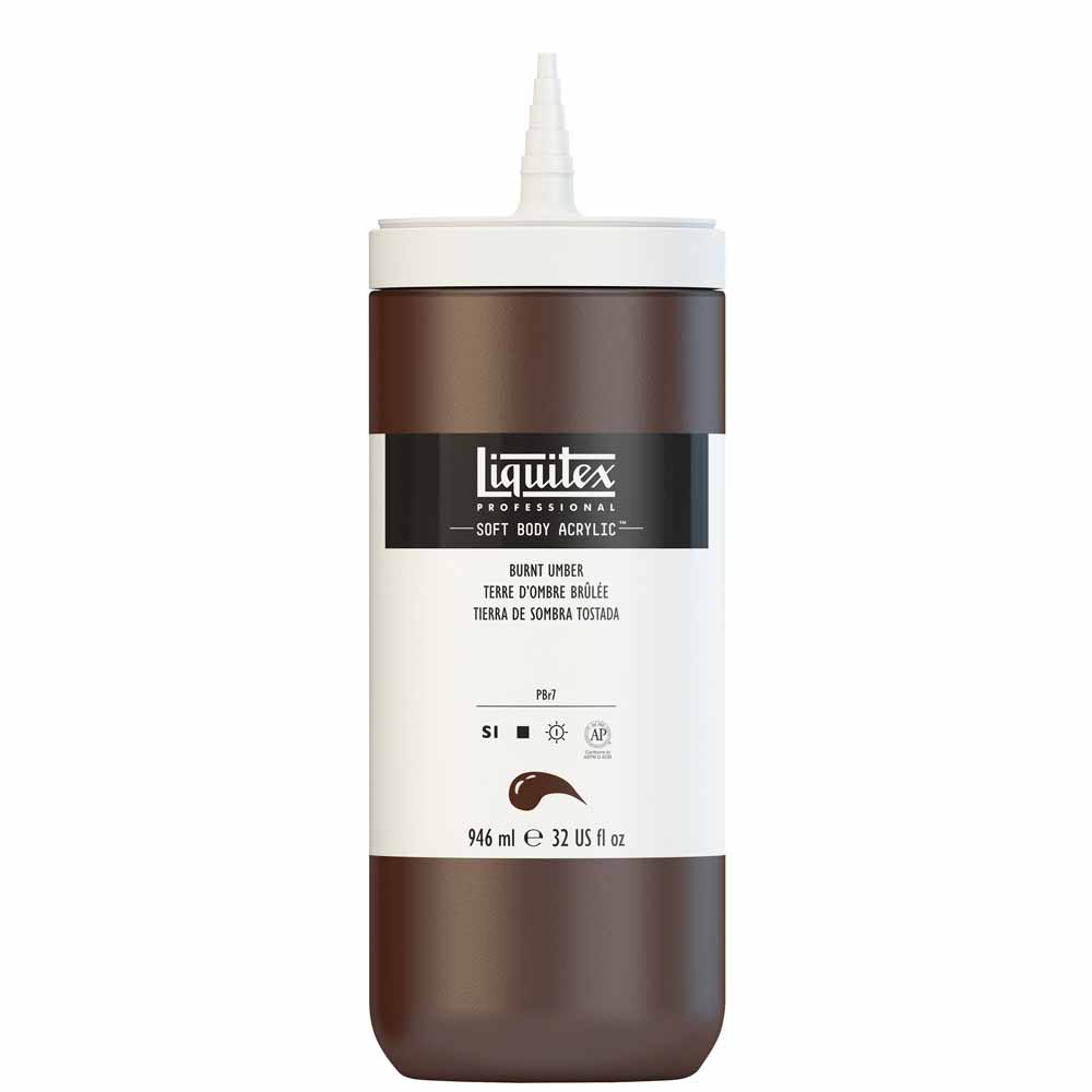 Liquitex Professional Soft Body Akrilik Boya 946ml Burnt Umber 128 S1