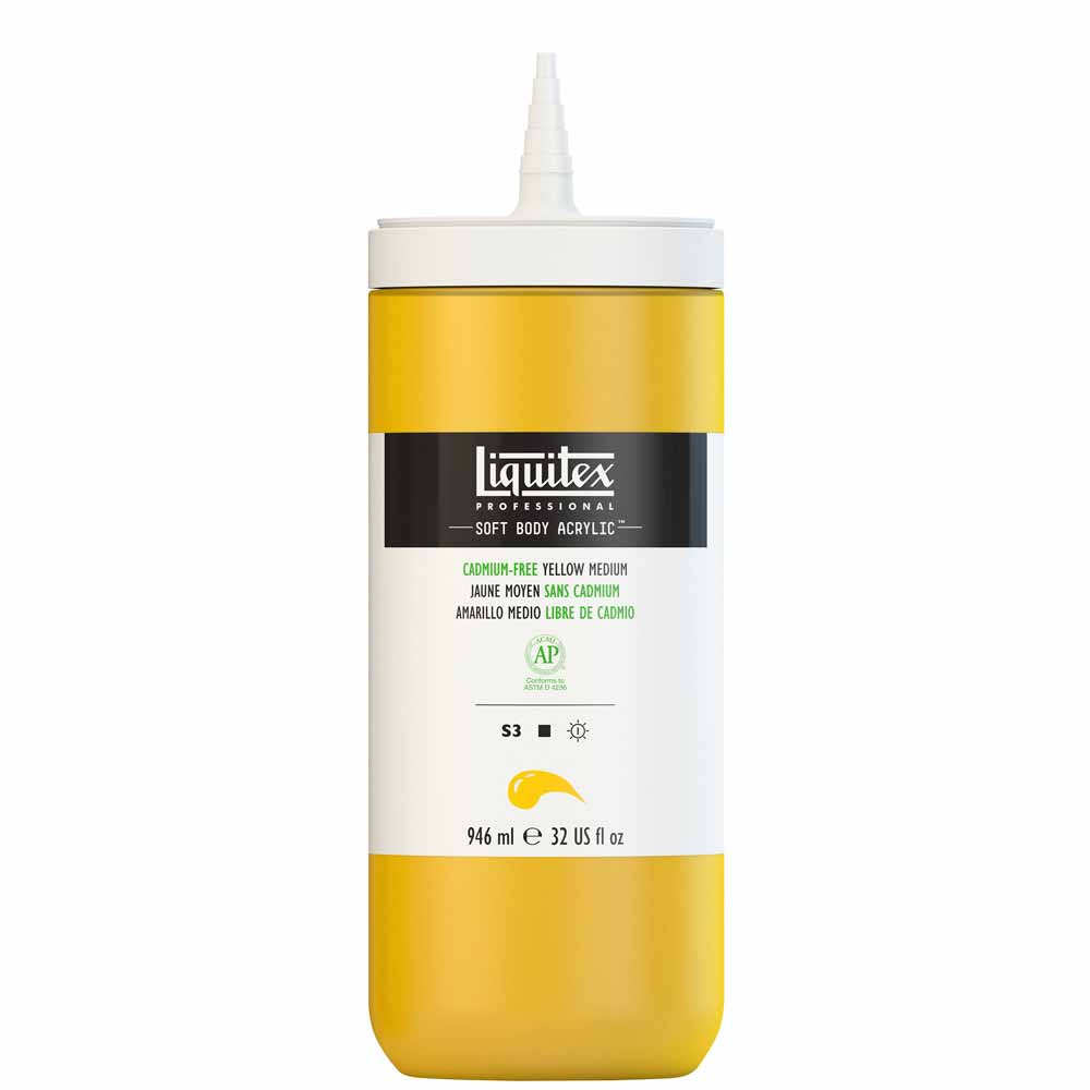 Liquitex Professional Soft Body Akrilik Boya 946ml Cadmium-Free Yellow Medium 890 S3