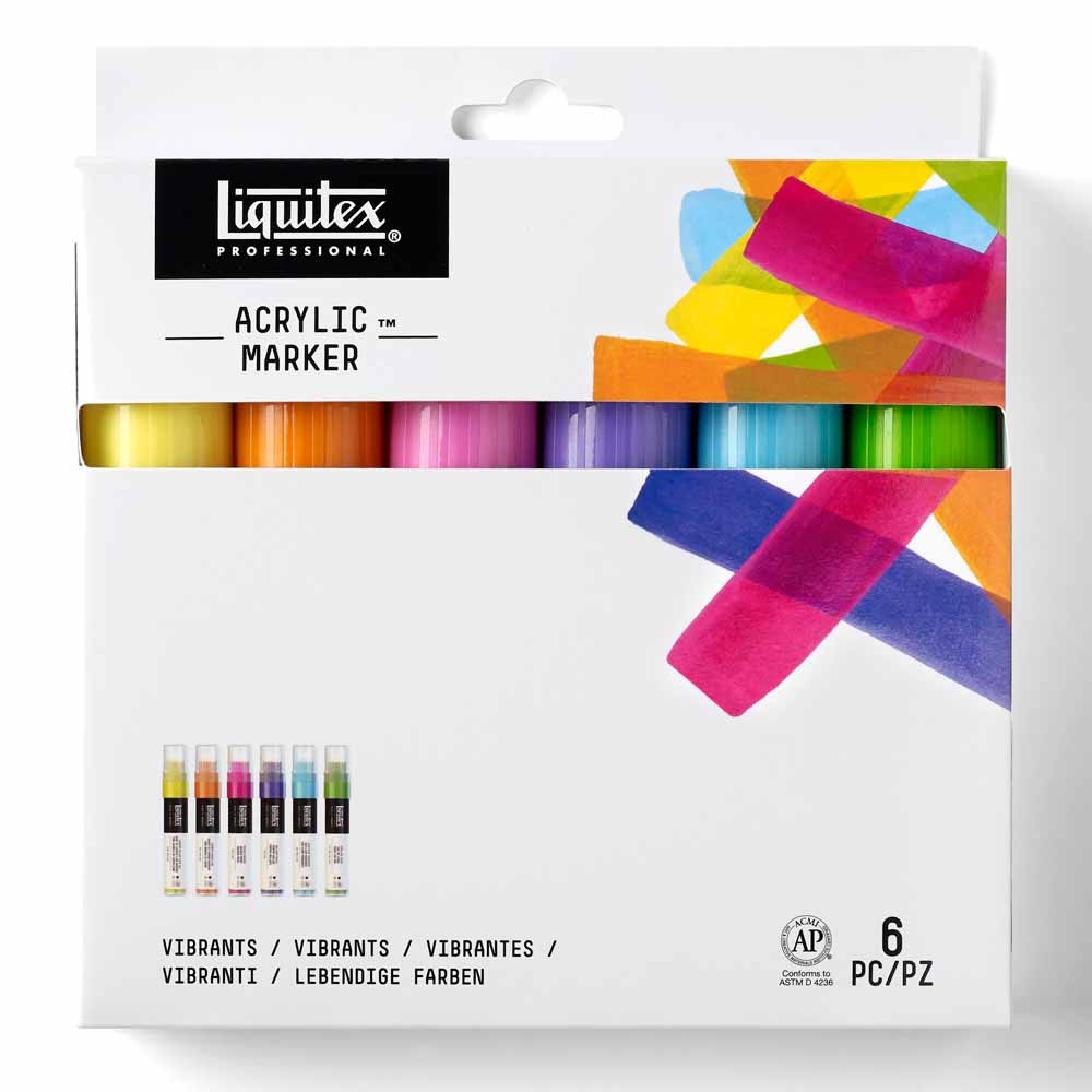 Liquitex Akrilik Markör 6x15mm Set Vibrant | Colorbox