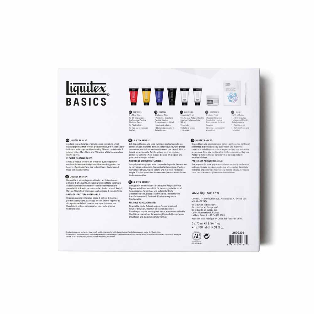 Liquitex Basics Acrylic Technique Building Texture Set (Doku Teknikleri Seti)